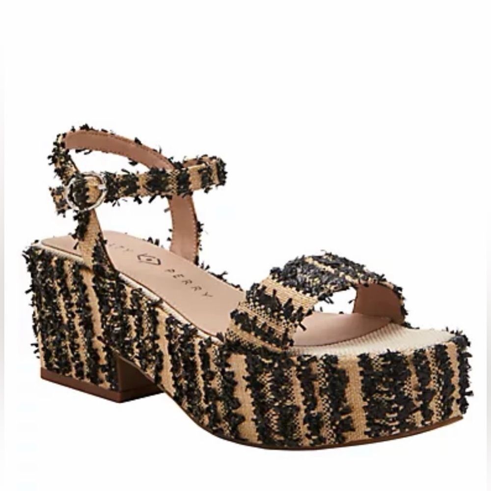 Katy Perry Block Heel Platform Black & Tan(Size 10)